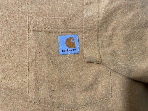 Carhartt Shirt Mens XL Tan Work Wear Pocket Short Sleeve Original Fit - Picture 3 of 4