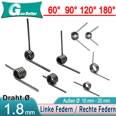 Ersatz Schenkelfeder Mülleimer Abfalleimer Federstahl Ersatzfeder 10mm-20mm Dmr