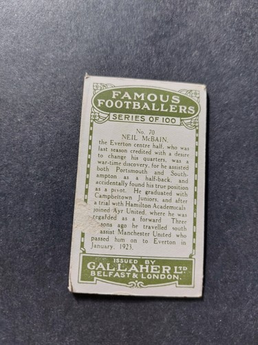 Gallaher Cigarette Card - Famous Footballers Green Backs - New Additions - Picture 65 of 103