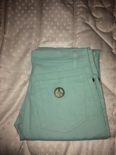 Pantaloni Donna Vintage Moschino Taglia 38-40 Elasticizzati Color Tiffany |  eBay