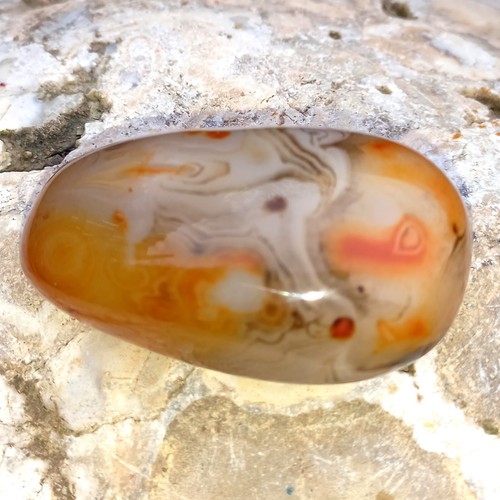 Streifenachat Karneol Carneol roter Achat Red Agat NR.X8 Carnelian Kraft Reiki - Bild 4 von 4