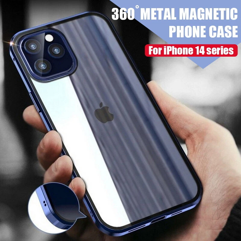 For iPhone 17 15 14 13 12 16Pro Max Magnetic Tempered Glass 360° Full Case Cover - Image 2 of 4