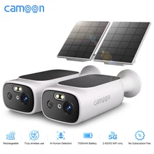 2K Solar-Powered Wireless Security Camera 2.4Ghz&5Ghz WiFi For Tuya APP