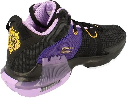 Size Men's 9.5/Women's 11- Nike LeBron Witness 7 Lakers, purple/gold/black - Picture 3 of 5