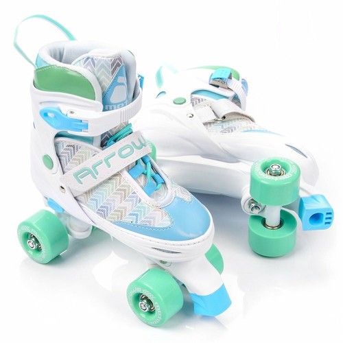 Roller Skates Size 9-1 Quad Skates Shoes Adjustable Children Kids Women 4Wheel - Picture 60 of 87