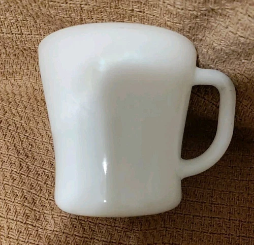 Vintage Federal Milk Glass Coffee Mug USA Milky White