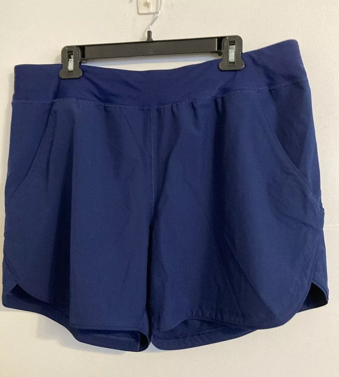 Lands End Women s Shorts Navy 18 Nylon Blend Elastic Waist 468