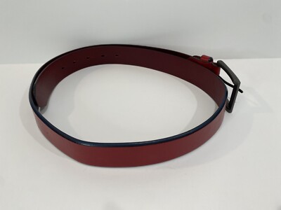 Bullko Belt Size 36-42 Red Leather | eBay display picture 1