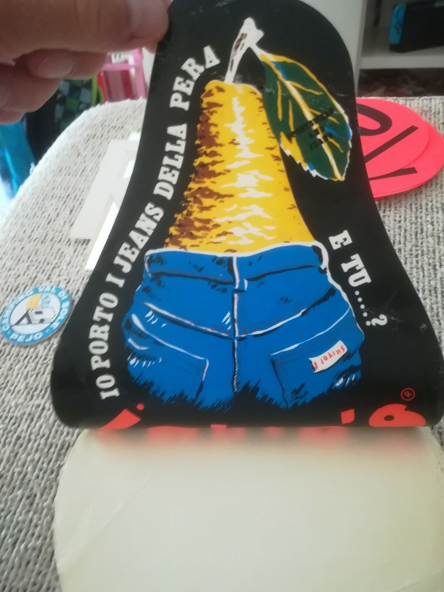 Adesivo stickers vintage anni 80 IO PORTO I JEANS DELLA PERA e tu