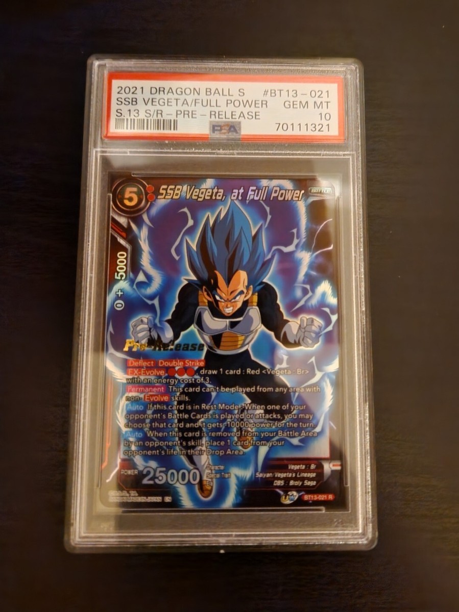 Super Sayian Blue Vegeta, at Full Power PreRelease Dragon Ball TCG 