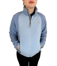 The North Face Denali Fleece Jacket Womens Sz Small Blue Polartec Coat Full Zip