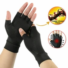 2-Pack, Copper Arthritis Compression Gloves Hand Support Joint Pain Relief