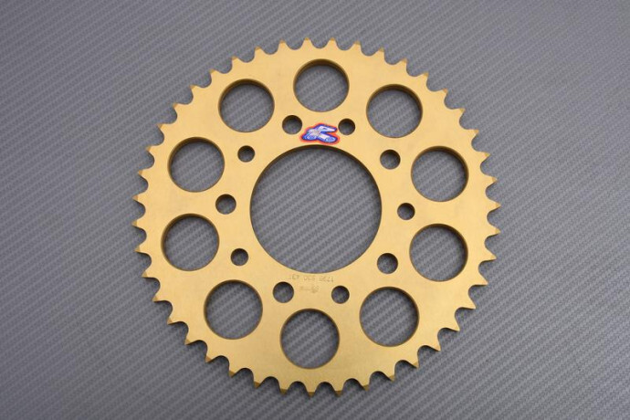 Couronne RENTHAL 43 dents pas 530 couleur or pour moto HONDA CB 500