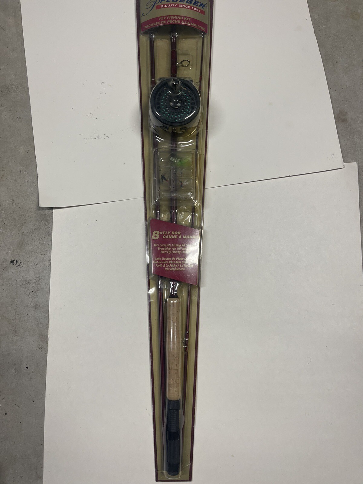 Pflueger Fly Fishing Kit Complete Starter Pack 8ft 3in Pole Model