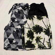 Lot of 2 The Childrens Place Swim Trunks Tropical Palm Tree Boys Sz XL 14 euc