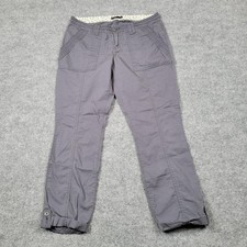 Prana Pants Womens 8 Blue Straight Ripstop Organic Cotton Outdoor Hiking Slacks