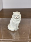 Vintage White Persian Cat Figurine Trinket 1 7/8” Tall