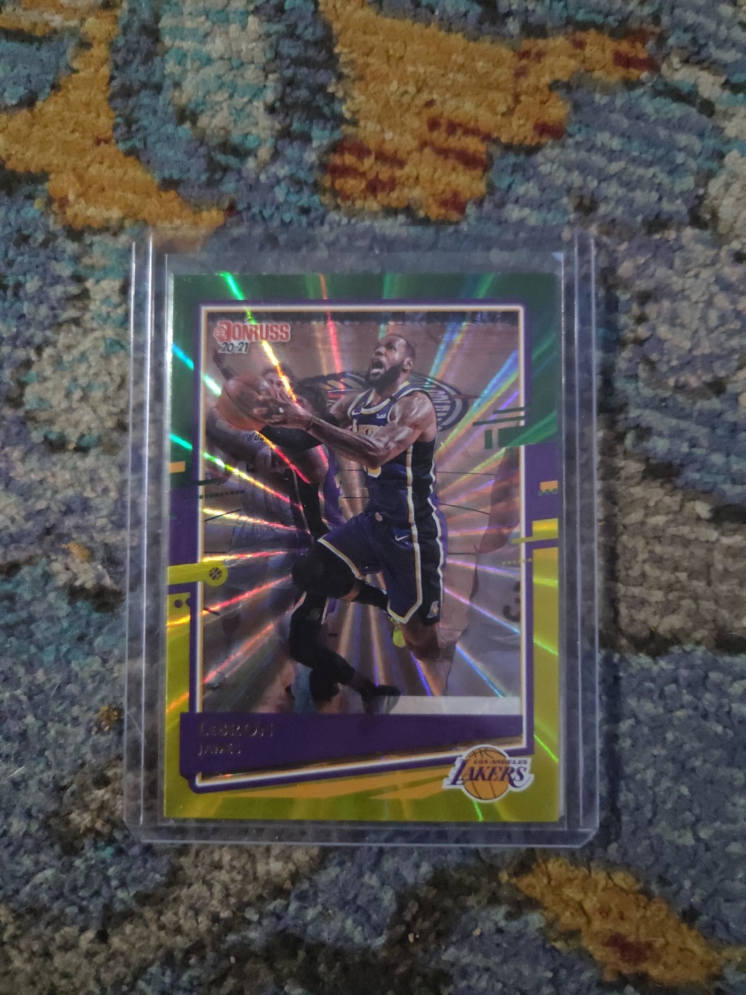 2020-21 Panini Donruss - Green & Yellow Laser #12 LeBron James