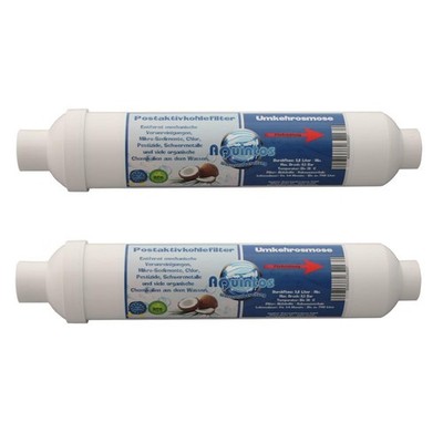 Postaktivkohlefilter Osmose Aktivkohle Wasserfilter Inline Kartusche Vitaflow 2x