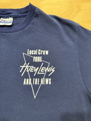 Vintage 80s Huey Lewis and the News World Tour T-Shirt Local Crew 