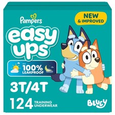 Pants Easy Ups Boys Girls Bluey 3T-4T 124 Count Pampers Training Size