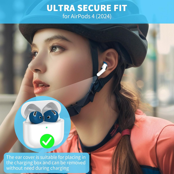 [5 Pares] para AirPods 4 Fundas para Puntas de Oído Deportivas Antideslizantes Antirrayas Suaves 2