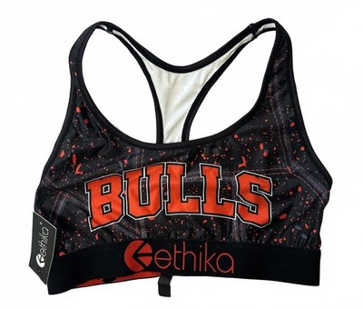 Ethika Chicago Bulls Black and Red Womens Sports Bra Medium NBA NWT Sold Out