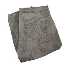 Faded Glory Women's Gray Floral Print Capri Cropped Pants Size 16