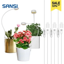 SANSI Dimmable Grow Lights Flower Pot Clip Indoor LED Plant Lamp Full Spectrum