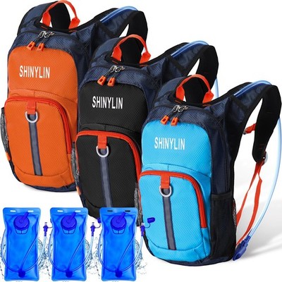 Shinylin 3 Pcs Kids Hydration Backpack with 1.5 L Water Bladder Hydration Wat...