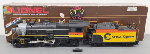 Locomotora de vapor Lionel 8-85106 escala G Chessie 4-4-2 y licitadora LN/caja | Condition: Used