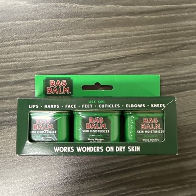 Vermont's Original Bag Balm Skin Lip Moisturizer 1oz Travel Size Tins, Set of 3