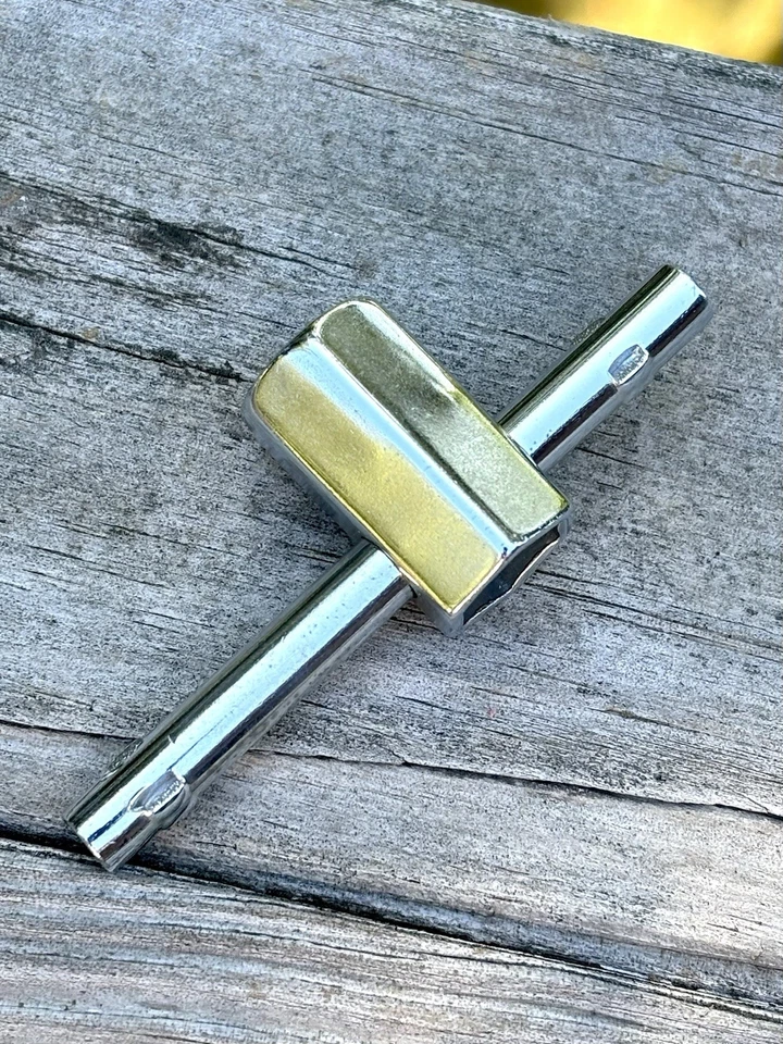 Ludwig Vintage Riel Niquelado Tom Bass Llave de Montaje Nuevo de Lote Antiguo Nunca Usado Foto 3 de 4