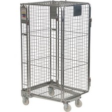 Heavy Duty 4 sided Roll Cage Warehouse Trolley Cage with Door “ Large Stock “
