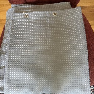 Gray Textured Knobby Shower Curtain EUC
