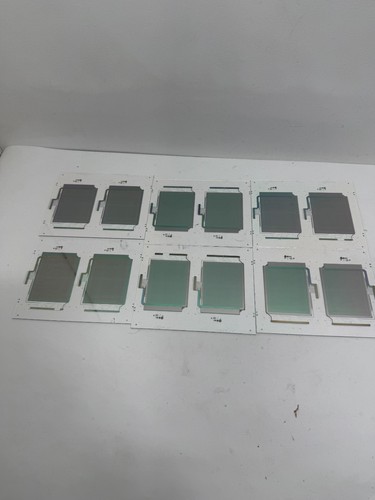 Lot of 6 Semiconductor Photomask Glass Plates Display Panel Circuit Masks