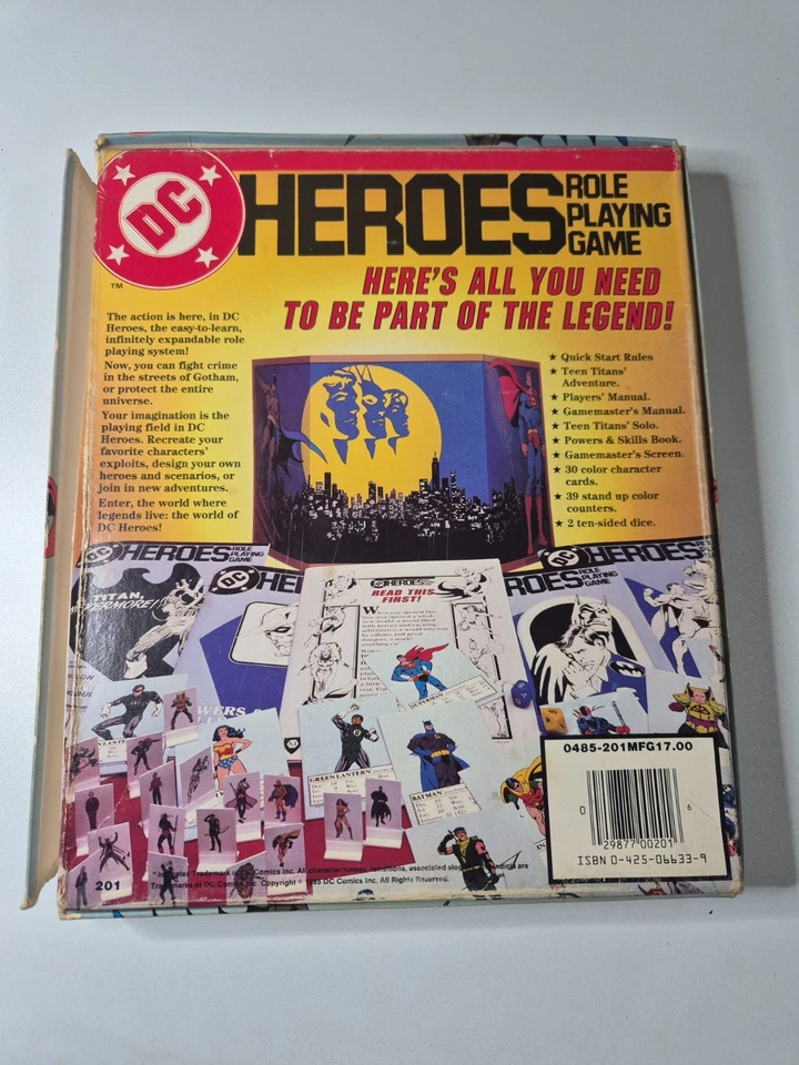 DC Heroes box set, Mayfair Games, GC, complete except for the dice - Image 2 of 4