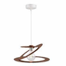 Lampadario Sospensione Metallo Taglio Laser 40 cm 1 luce  E27 Marrone Bruciato