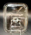 Vintage PYREX A8C Lid Clear Glass RECTANGLE Replacement 2 Qt Corning Ware 8x6"