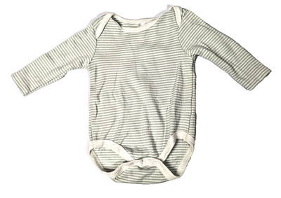 Tres Beau et Belle Baby Classic Green/White Stripe One Piece Romper Size 3/6M