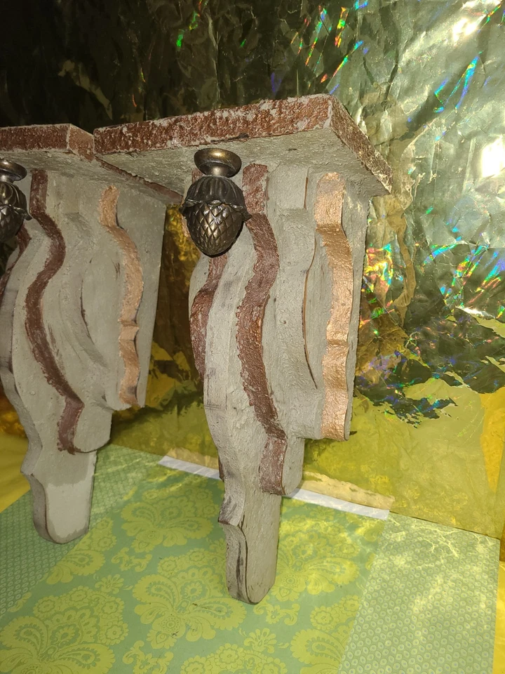 Soportes de estante de ménsula de porche en mal estado de madera estilo victoriano PR grandes de colección Foto 4 de 4