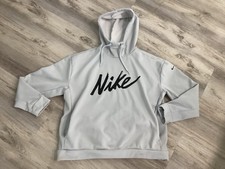 NIKE Grey Women's Crop Hoodie Size M Nice