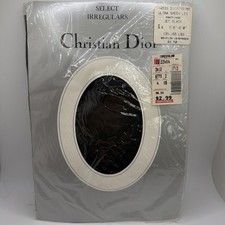 Vintage Christian Dior Diorissimo Ultra Sheer Pantyhose Black Size 4 Tall NOS