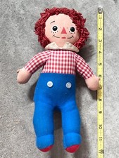 Vintage Raggedy Andy 11" Stuffed Dolls by Knickerbocker Made in Taiwan