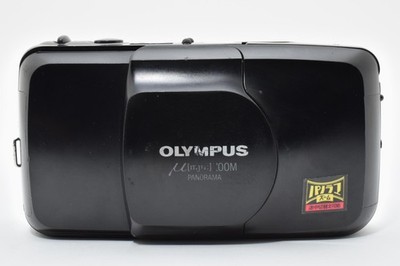 Olympus μ mju Zoom Panorama Black Point & Shoot 35mm Film From Japan #777
