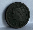 Photo of a 1844-P Large Cent from an eBay listing that sold on Jul 17, 2026