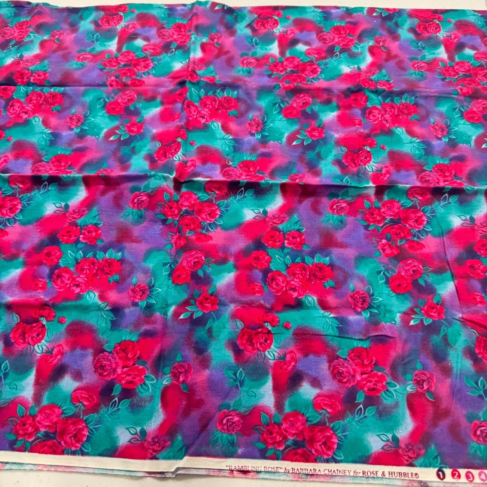 rose & humble quilting fabric rambling rose barbara chaney 28x41 - Image 3 of 4