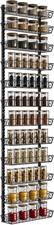 Adjustable Wall Mount Spice Rack Organizer, 12-Tier Dual-Use Multi-Use Hanging
