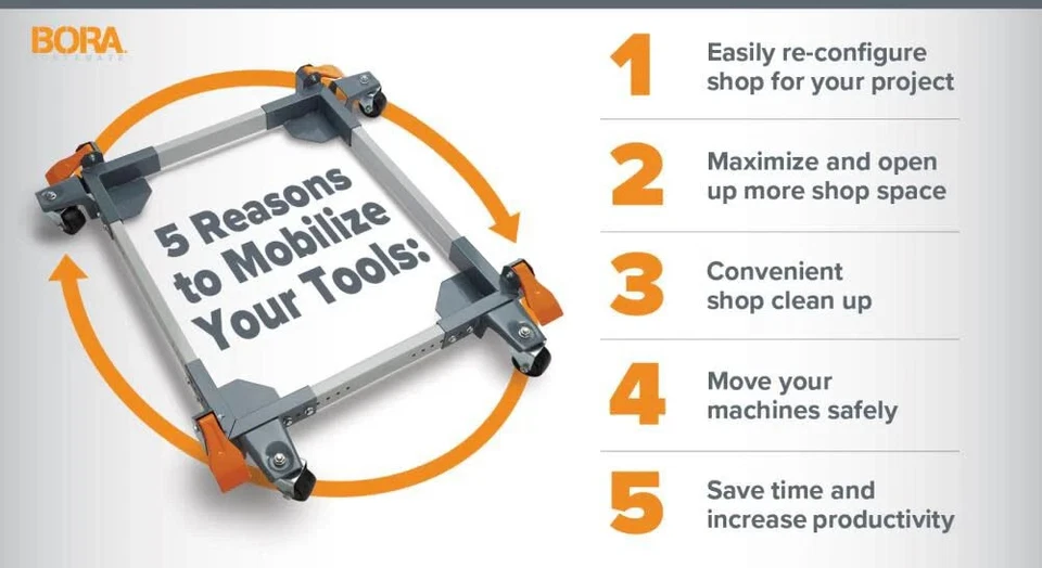 Base móvel giratória Bora Portamate Super Duty - Imagem 4 de 4