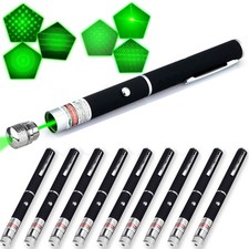 10PCS 2in1 Green Laser Pointer Pen 532nm Visible Star Beam Light Lazer Teach Pen